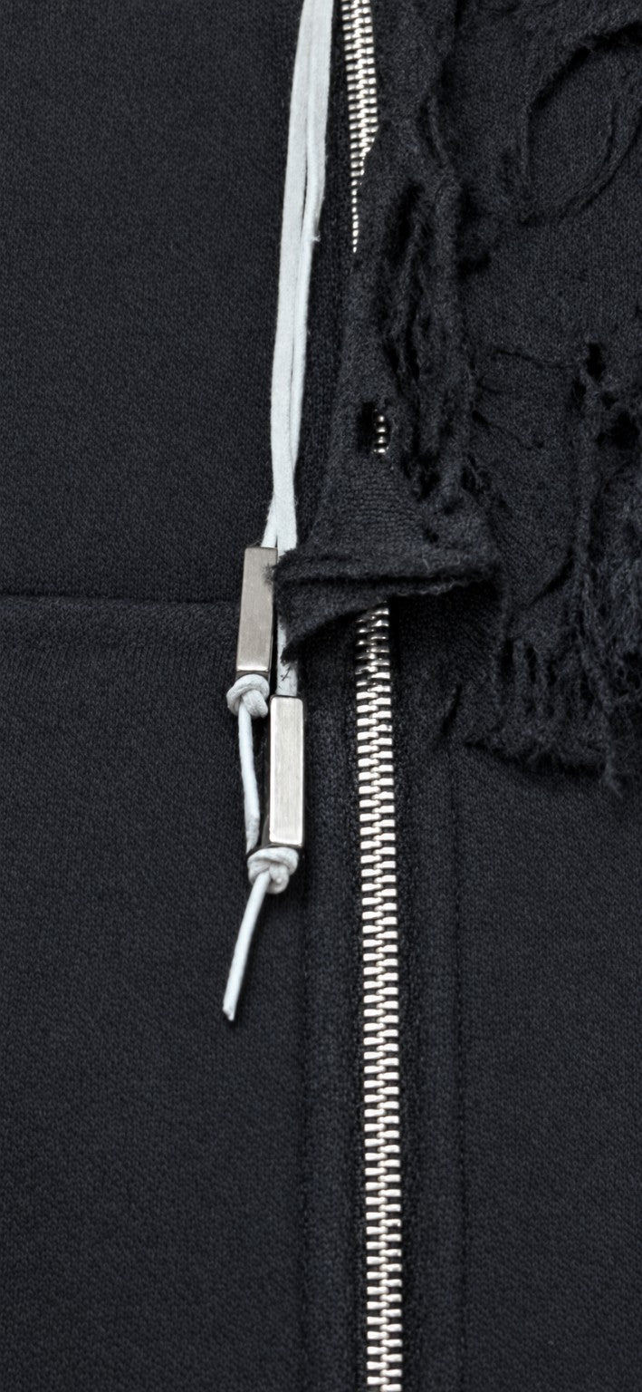 Sovereign Cropped Hoodie — Hardware detail
