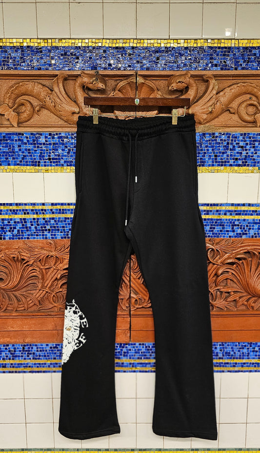 Duarte Lateef Embossed Jewel Stacked FlareSweats