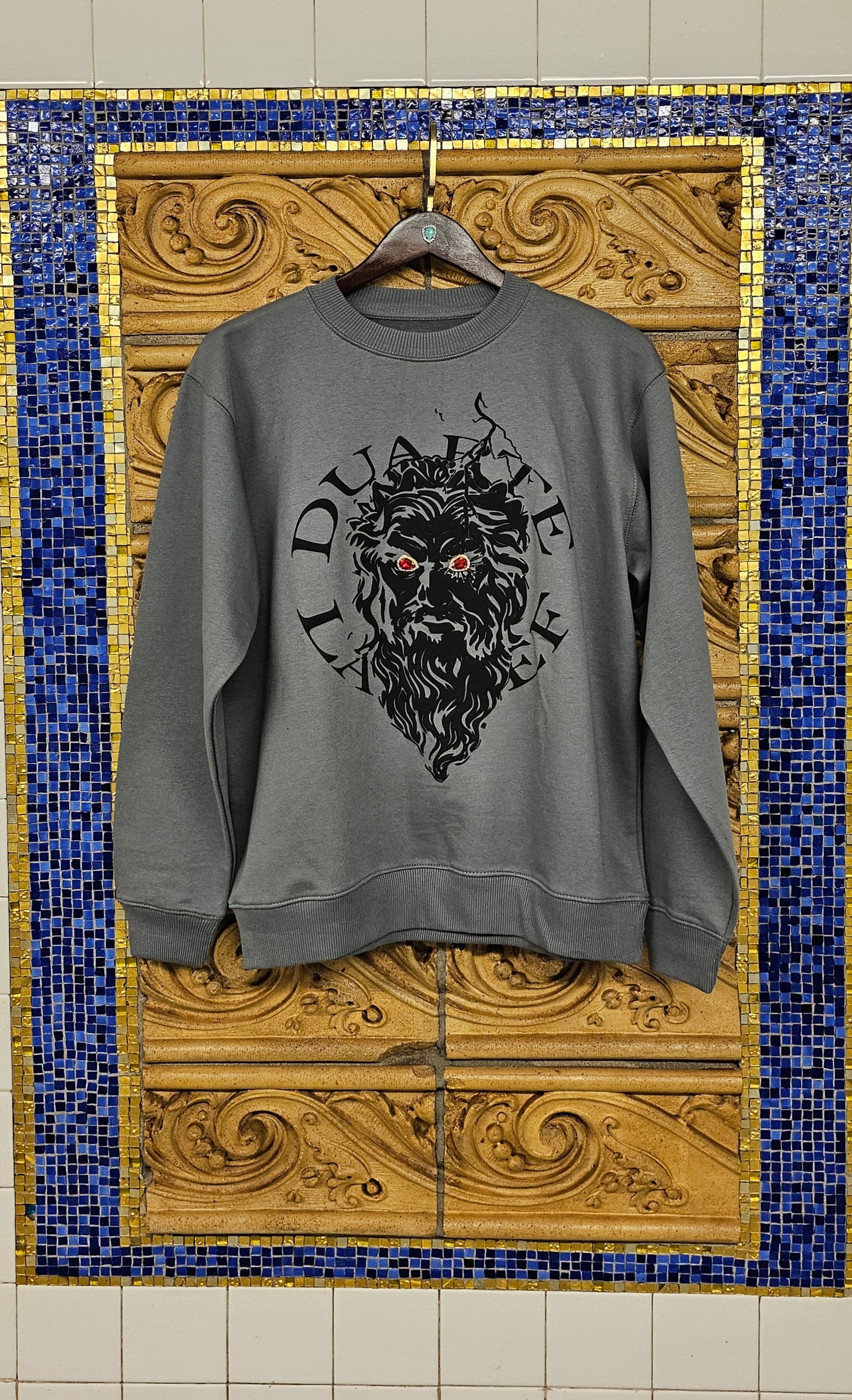 Duarte Lateef Embossed Jewel Embellished Crewneck