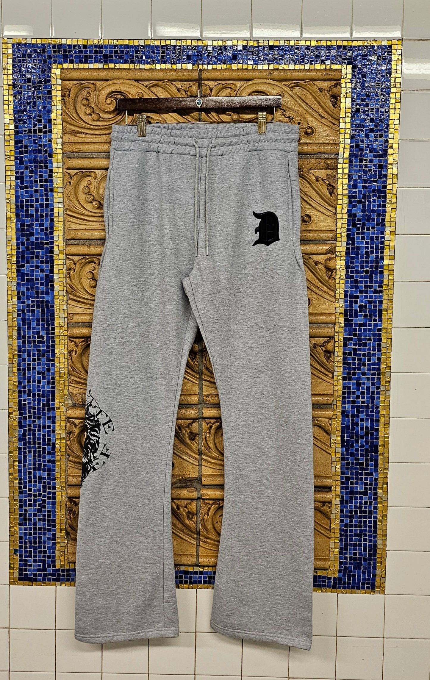 Duarte Lateef Embossed Jewel Stacked FlareSweats