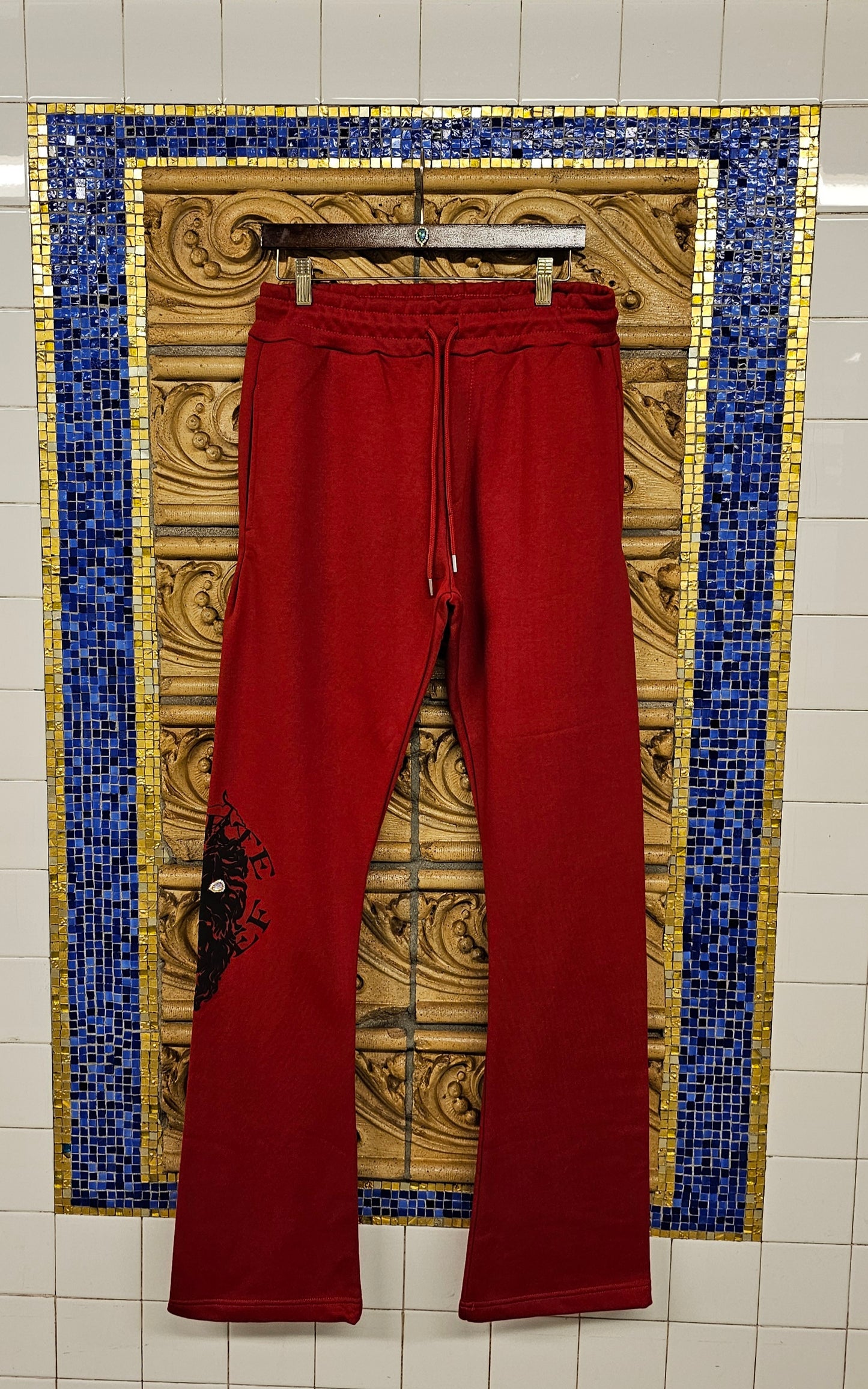 Duarte Lateef Embossed Jewel Stacked FlareSweats
