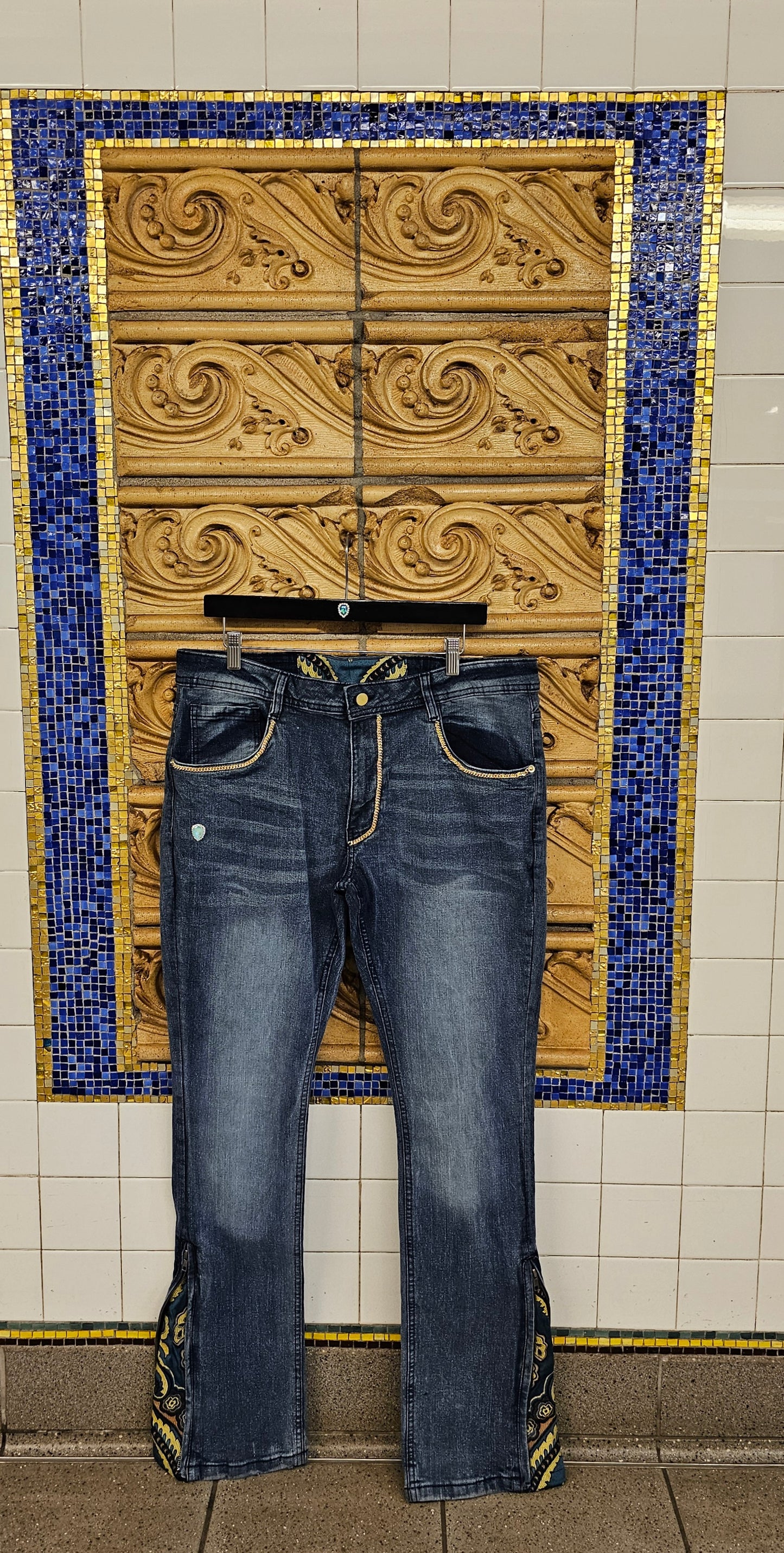 Duarte Lateef Cuban Link Embellished stacked Jens