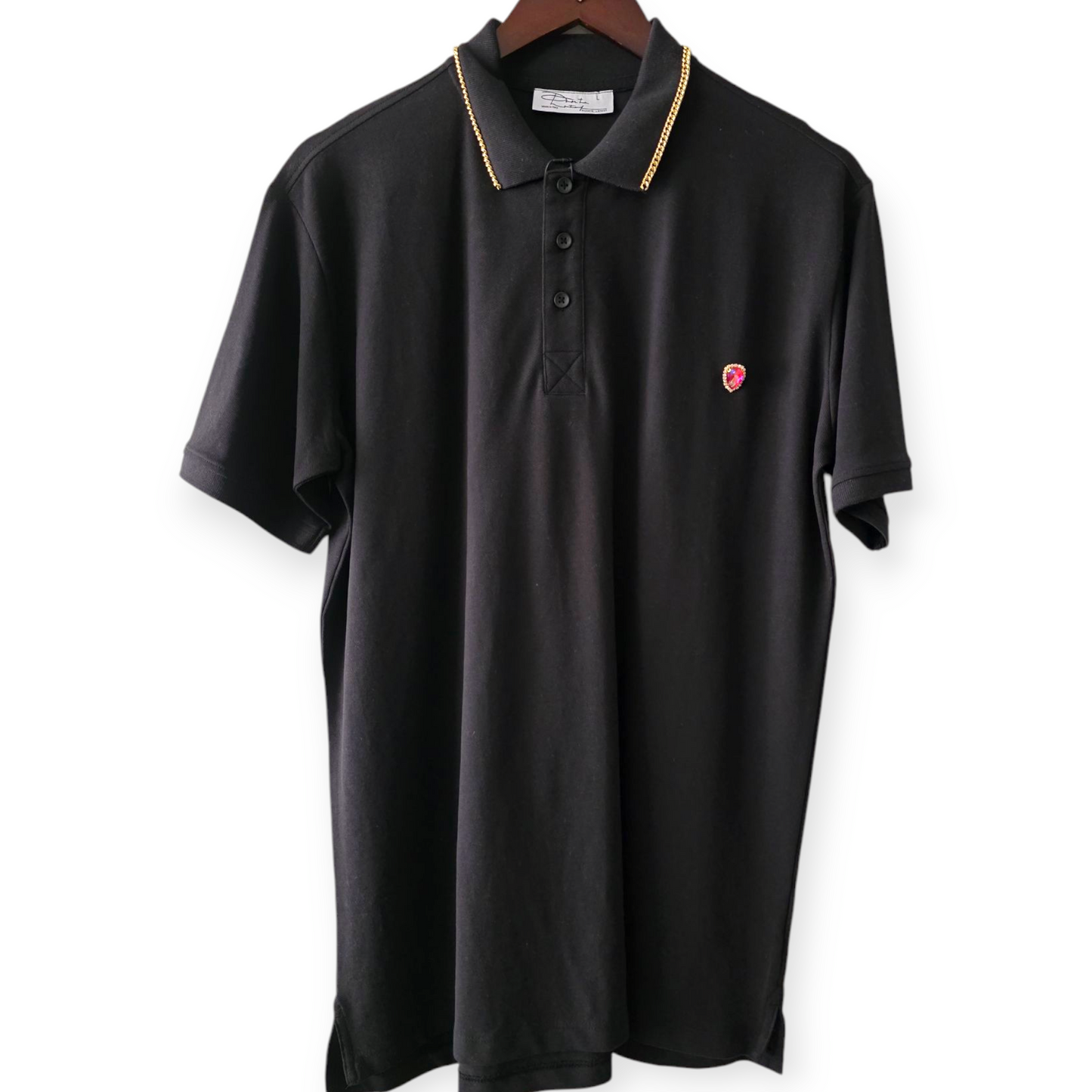 Duarte Lateef Organic Cotton Link Embellished Polo