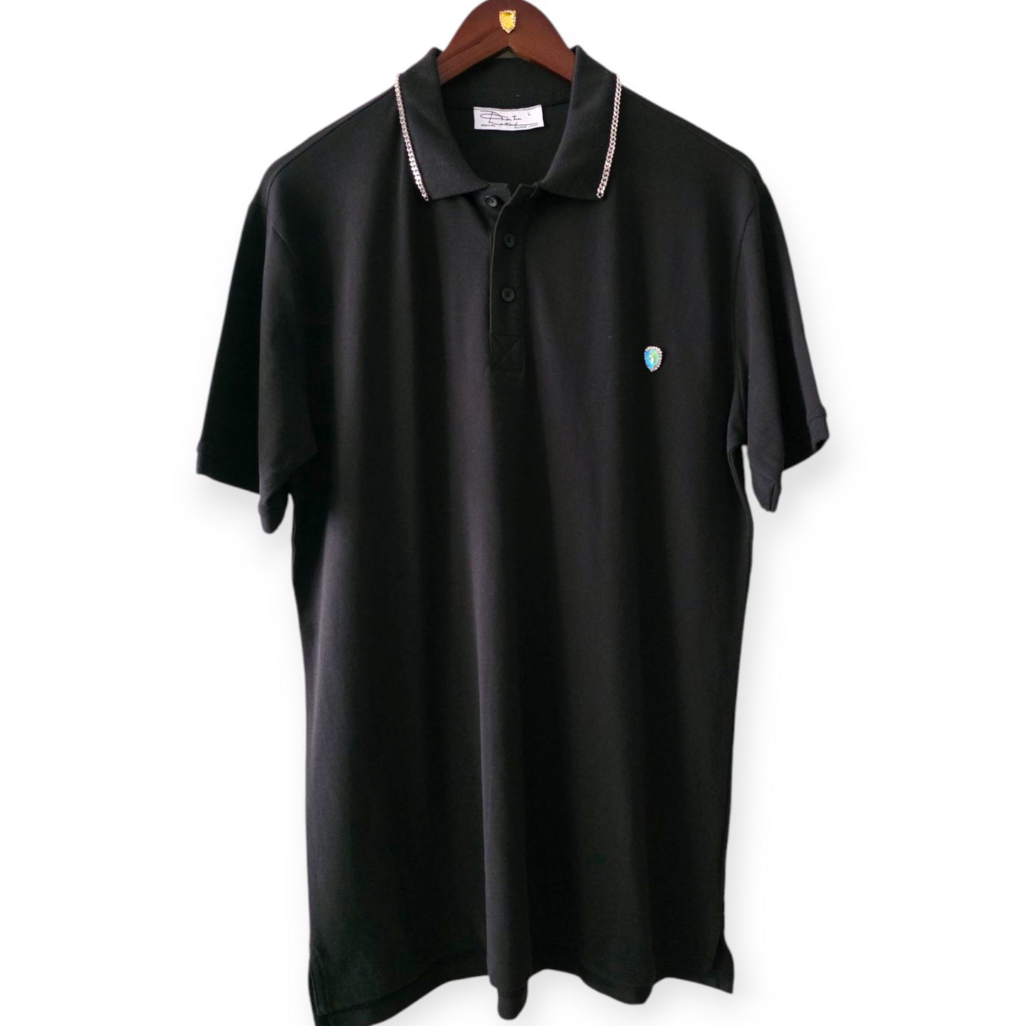 Duarte Lateef Organic Cotton Link Embellished Polo