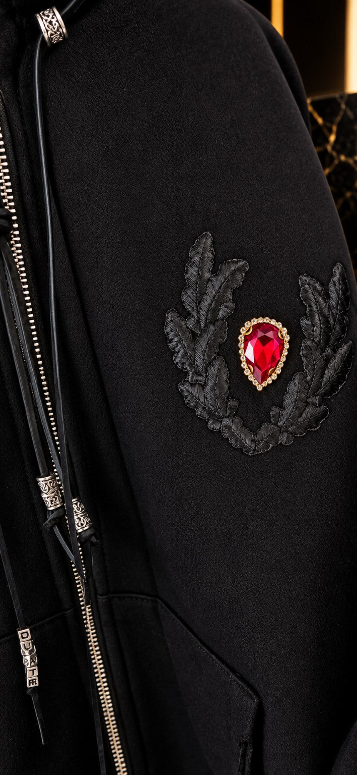 Ascended Uniform ruby gemstone and tonal laurel detail