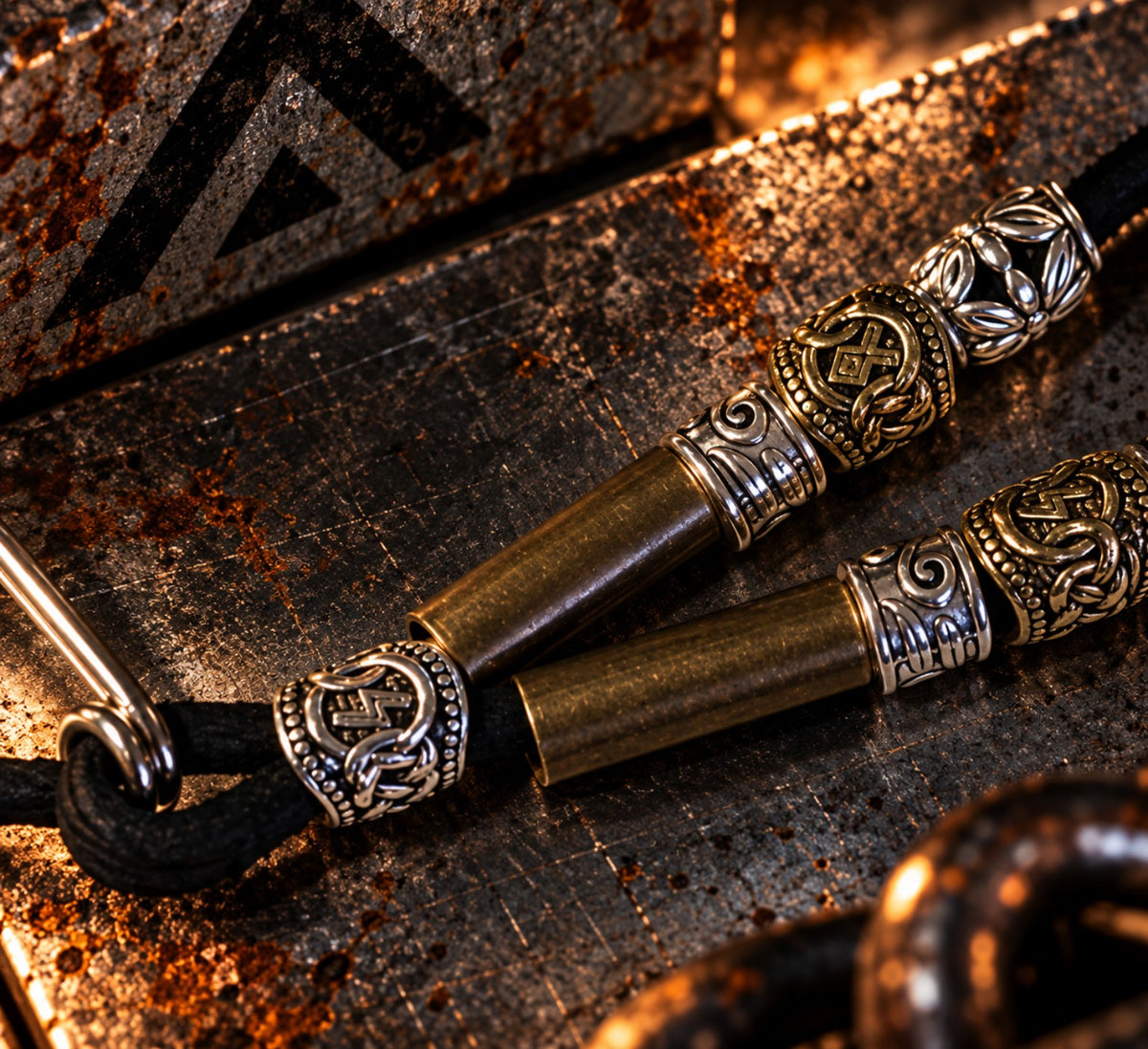 The Ascent Artifact Prototype 002 antique brass and silver hardware detail