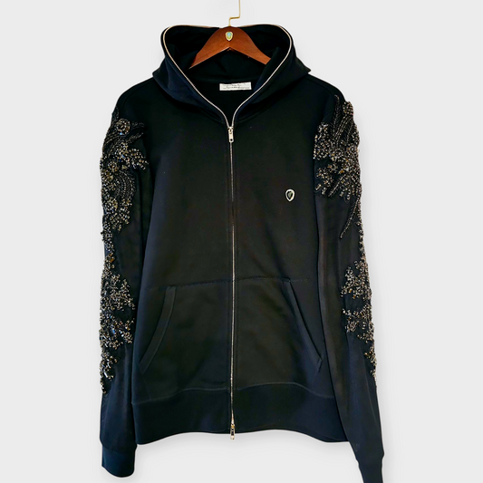 Duarte Lateef Organic Cotton Embellished Sleeve Hoodie