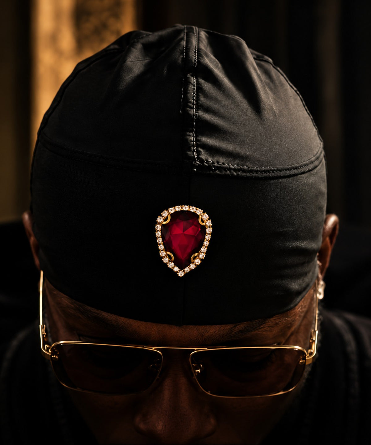The Relic Dome 001 Ruby worn front view