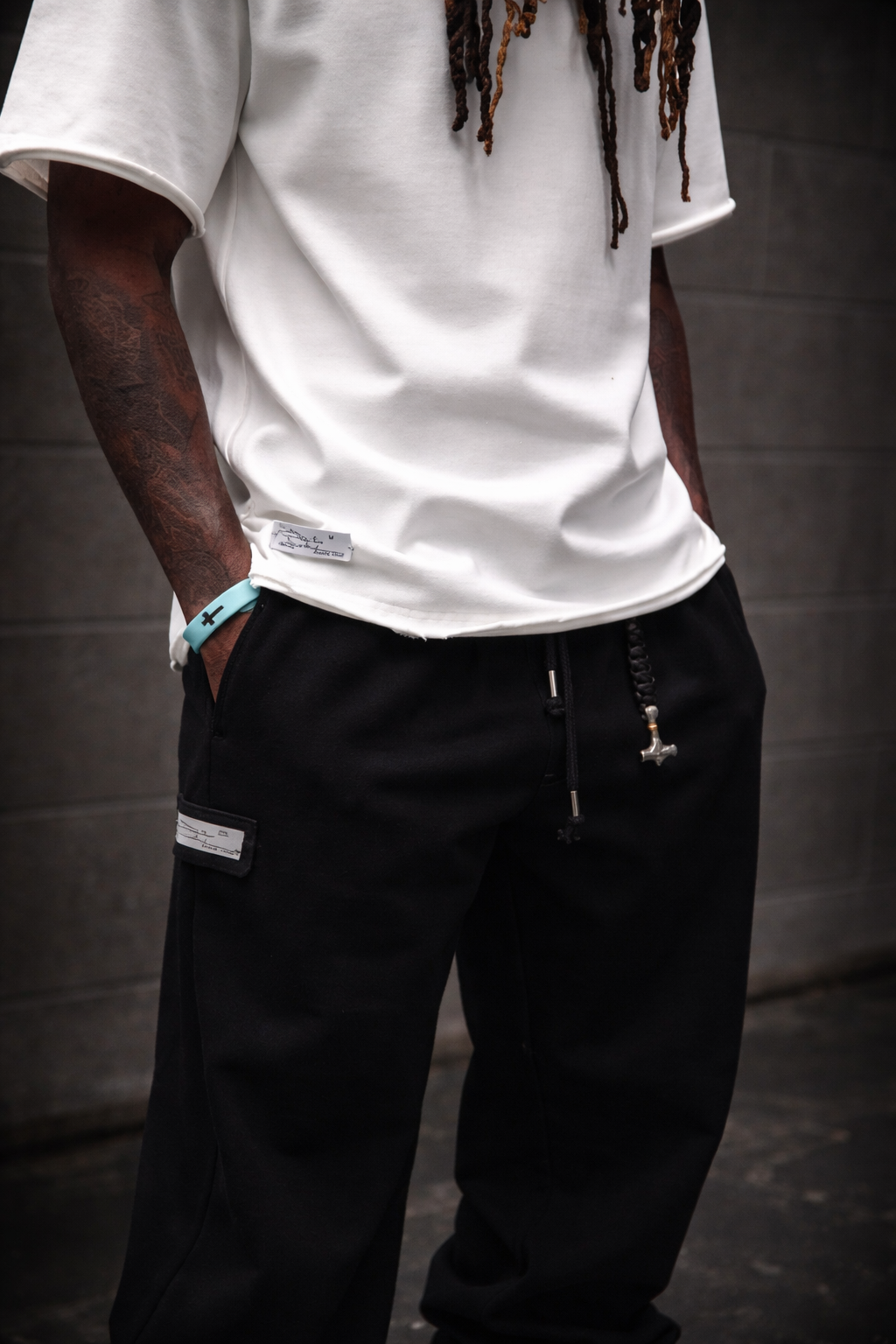 Distressed Heritage drop shoulder t shirt