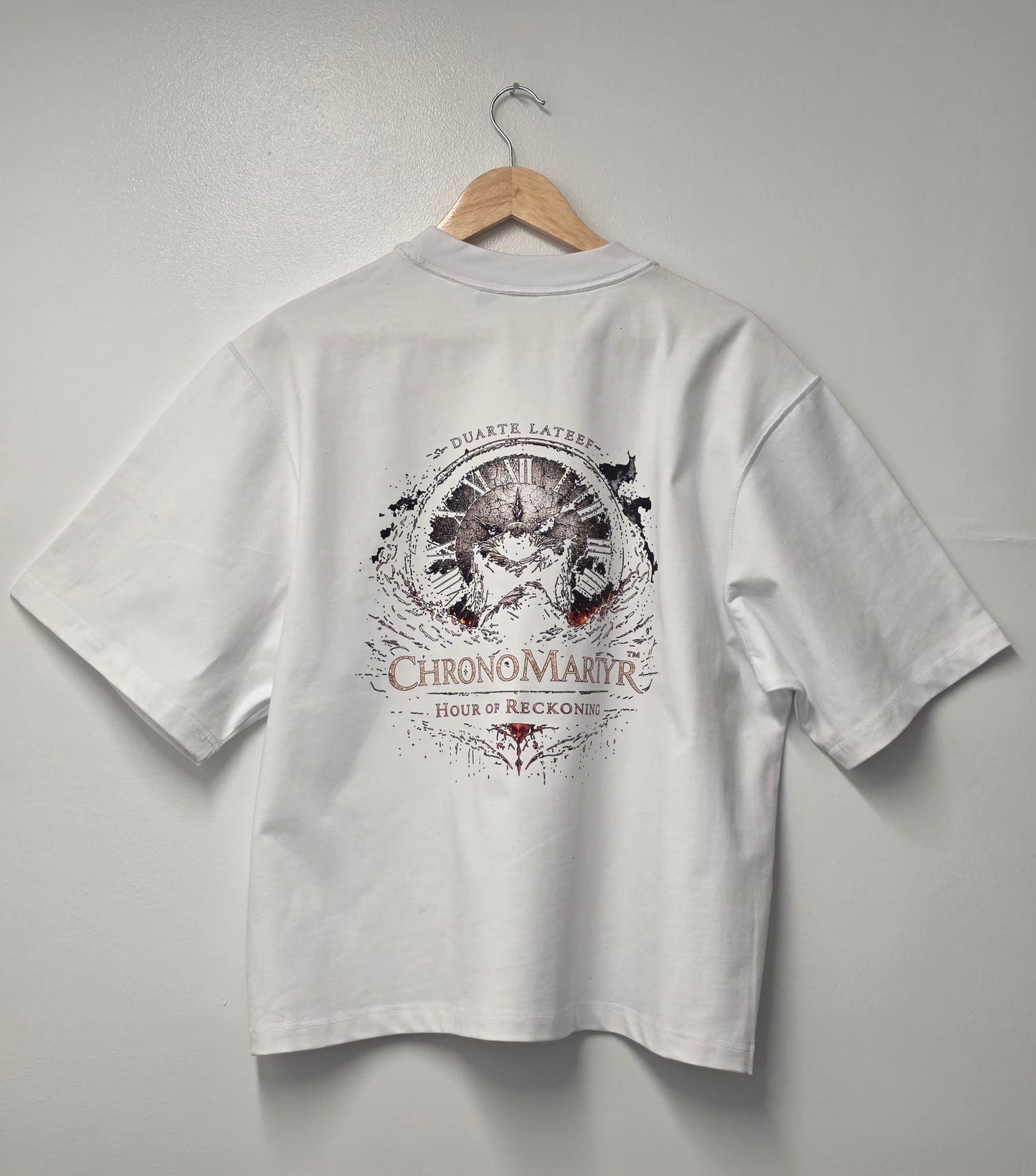 Duarte Lateef Limited Edition CHRONOMARTYR™ TEE
Hour of Reckoning — MMXXVI